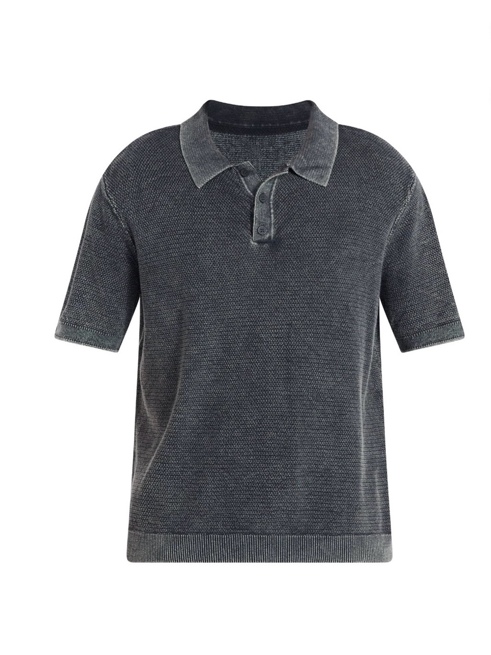 No Boundaries Mesh Polo Sweater with Short Sleeves